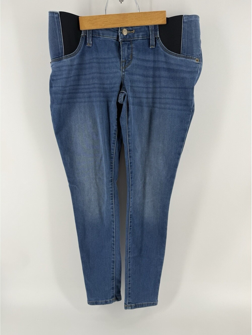 Isabel Maternity Skinny Jeans Medium Wash Blue Size 2/26R  Side Panel